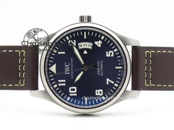 MIROTIME 0726 Mark XVII Le Petit Prince MK Maker 1:1 Best Edition SS Blue Dial On Brown Leather Strap A ComfortFit 7377